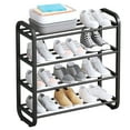 thumbnail image 1 of FORHVIPS Shoe Rack,4-Tier Stackable Shoe Organizer,Stainless Steel Shoe Storage Shelf Organizer,12 Pairs Shoe Rack for Closet Entryway,Dorm Room,Easy to Assemble,Matte Black, 1 of 9