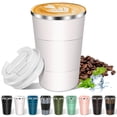 thumbnail image 1 of FORHVIPS Travel Coffee Mug 17 oz,Insulated Coffee Cups with Flip Lid,Stainless Steel Coffee Mugs Spill Proof, Double Wall Vacuum Tumblers,Reusable To Go Mug for Hot/Ice Coffee Tea, 1 of 7