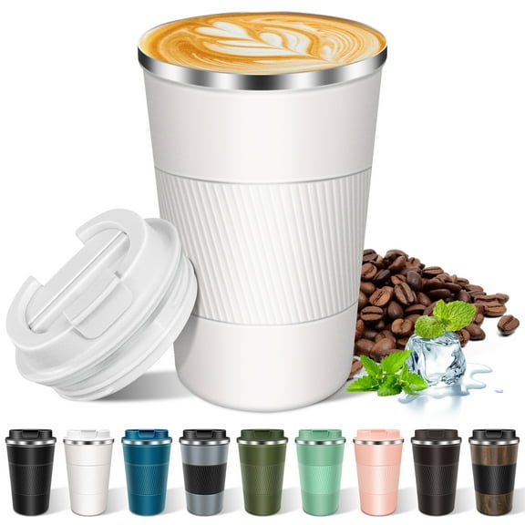 FORHVIPS Travel Coffee Mug 17 oz,Insulated Coffee Cups with Flip Lid,Stainless Steel Coffee Mugs Spill Proof, Double Wall Vacuum Tumblers,Reusable To Go Mug for Hot/Ice Coffee Tea