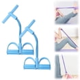 thumbnail image 1 of FORICOM 2PCS 4 Tubes Natural Latex Foot Pedal Elastic Pull Rope with Handle Fitness Equipment Bodybuilding Expander for Abdomen/Waist/Arm/Leg Stretching Slimming Training(Blue）, 1 of 5
