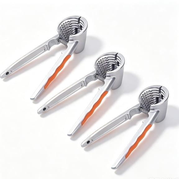 FORICOM 3Pcs Heavy Duty Nutcracker Pecan Tong Bottle Opener Tool With Wooden Handle, Suitable For Nut Shelling, Portable And Easy To Store