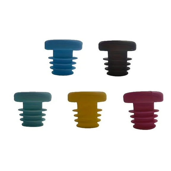 FORICOM Bottle Stopper 5 - Piece Set, Multi - Color Wine Bottle Cap for Fresh - Keeping, Stylish and Durable, Perfect for Parties and Gifts