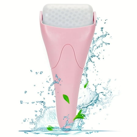 FORICOM Facial Ice Roller & Gua Sha Facial Tool Set, Ice Facial Roller to Reduce Puffiness Relief Migraine Skincare Tools, Self Care Gift for Women - Pink