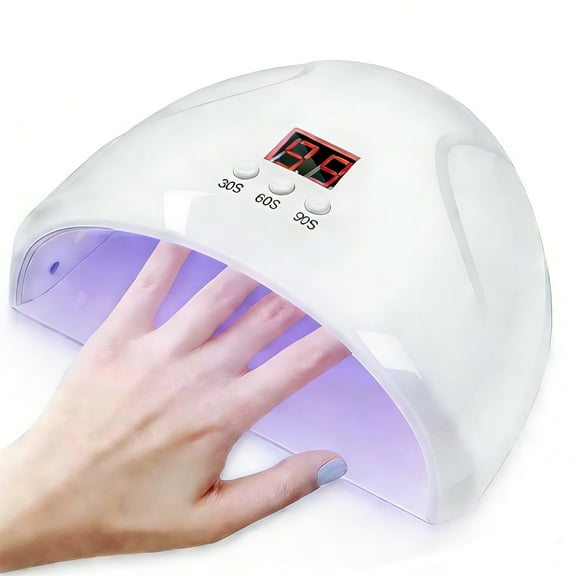 FORICOM UV LED Nail Lamp Light Dryer for Nails Gel Polish with 12 Beads 3 Timer Setting & Convenient Button, Auto Sensor,White
