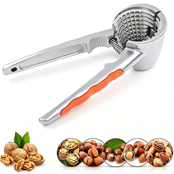 FORICOM Quick Nut Cracker, Aluminum Alloy Nut Sheller Opener Plier with Non-Slip Handle, Heavy Duty Nutcracker Tool for Pecans, Walnuts, Hazelnuts