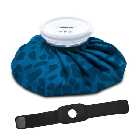 FORICOM Reusable Ice Pack for Hot Water Bottle for Injury, Hot and Cold Therapy & Pain Relief with Elastic Breathable Support Membrane, (9 inches)