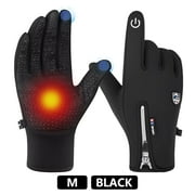 Shield Winters Gloves , Non-slip Touch Screen Waterproof Windproof Warm Suitable for Running Riding Driving Hiking Men and Women Multifunctional-M (Black)