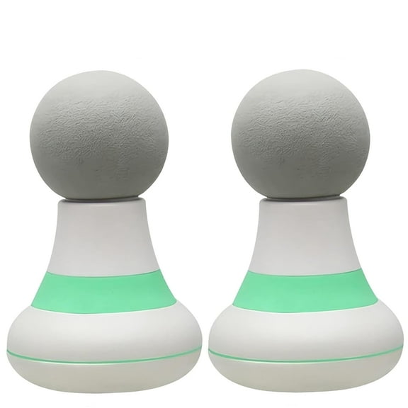 FORICOM 2PCS 2.0"*4.5" - Mini Electric Handheld Massager, 6 Vibration Modes, Wireless Handheld, Small and Portable, Gift, for Shoulder, Neck and Back Massage - White