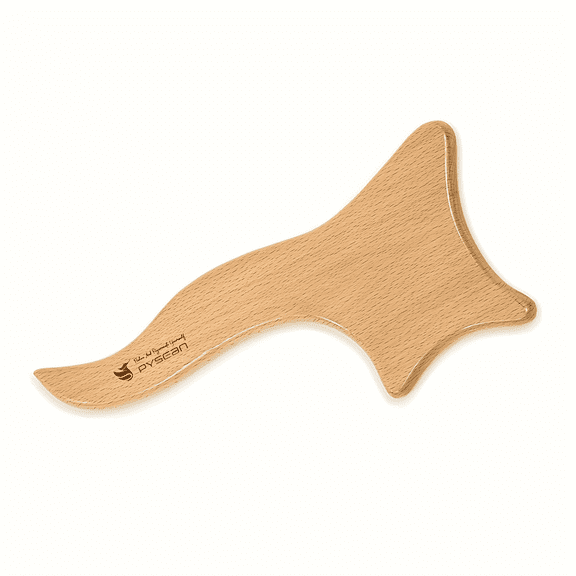 FORICOM Wooden Axe Shaped Massage Tool Scraping Board, Handheld Wooden Scraping Massage Roller, Large Lymphatic Drainage Tool, Eliminates Cellulite and Relieves Muscle Aches and Pains
