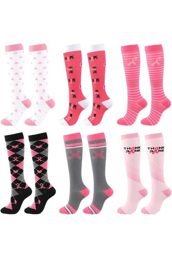 6 Pack Compression Socks for Women and Men Circulation-Best Support for Medical, Running,Nursing,Athletic