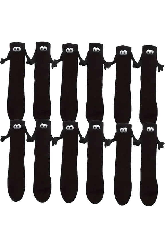6 Pairs Magnetic Holding Hands Socks Funny Gifts For Couples, Anniversary, Best Friends, Engagements, Teens