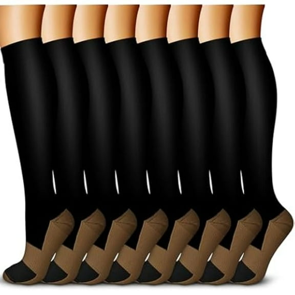 FORIEVIC 8 Pack Compression Socks - Compression Socks Women & Men Circulation - Best for Medical,Running,Athletic