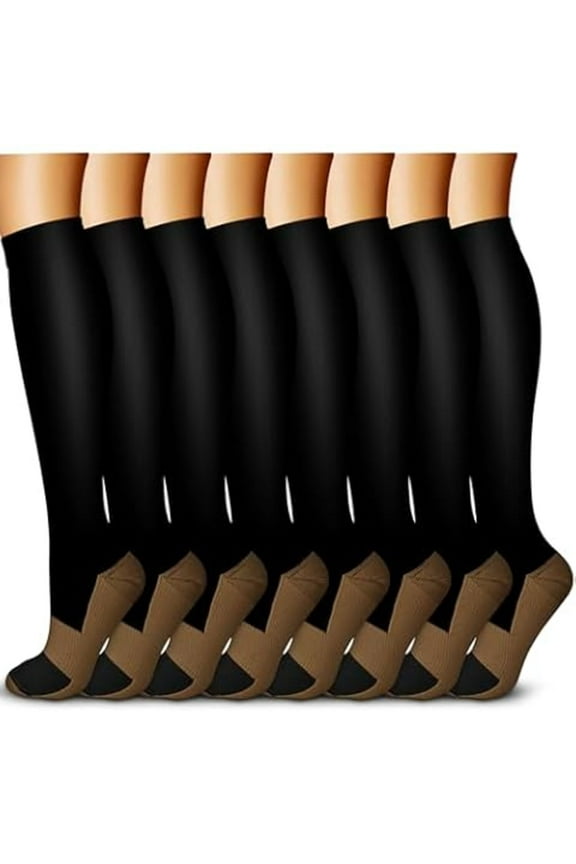 8 Pack Compression Socks - Compression Socks Women & Men Circulation - Best for Medical,Running,Athletic