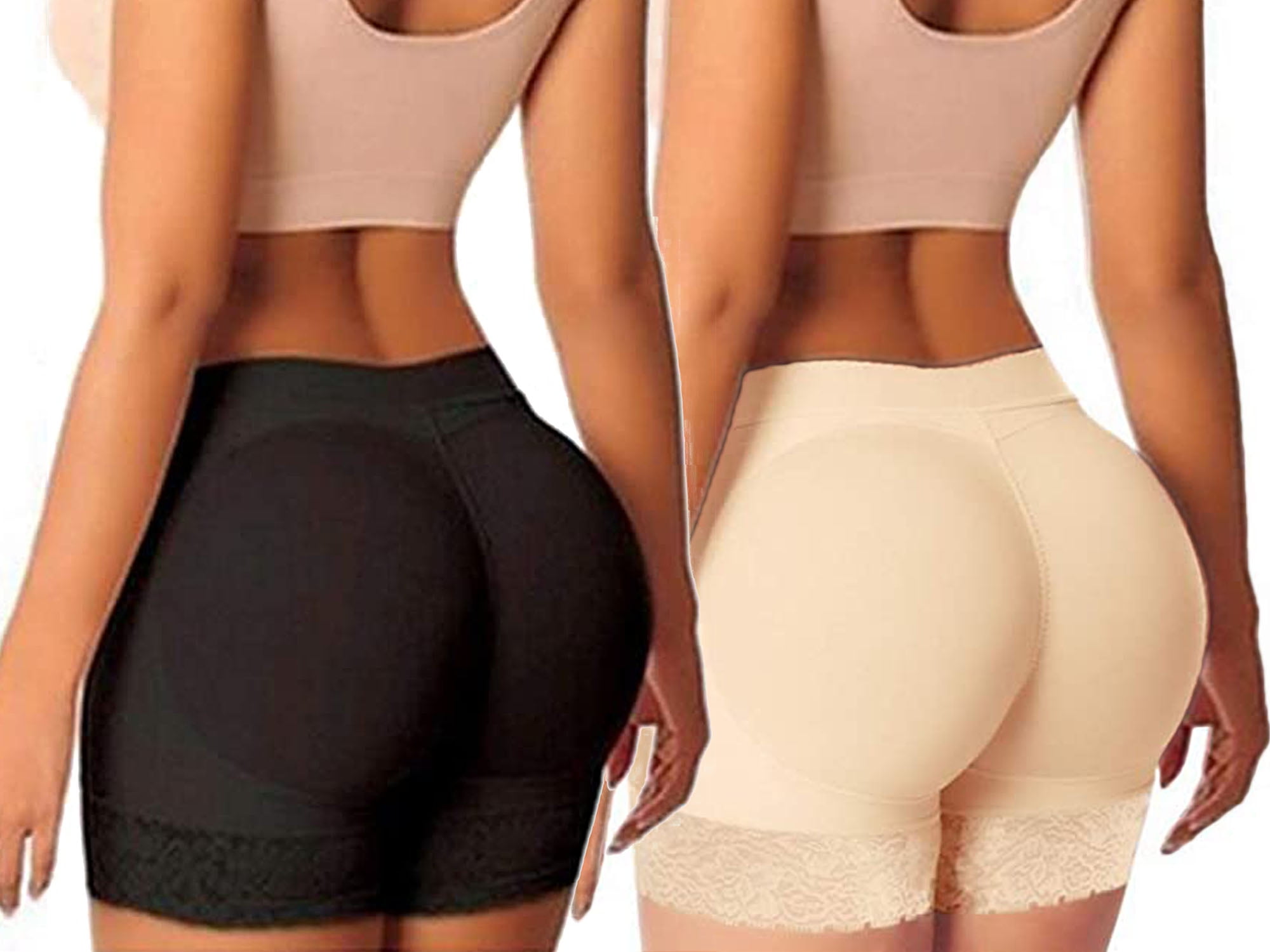 FORJOE 2 Pack Butt Lifter Padds Panties Bigger Butt Body Shaper Fake