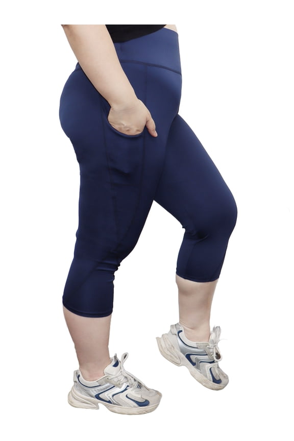 Yoga Capri Leggings for Women with Pockets Tummy Control High Waist Workout Yoga Pants
