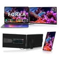 thumbnail image 1 of FORKA Laptop Screen Extender Dual Monitor – 15.6" Portable 1080P FHD IPS Display, 85% NTSC, USB-C/HDMI, Compatible with Windows, Mac, Dex, Chrome, Fits 13"-17" Laptops, 1 of 8