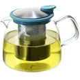 thumbnail image 1 of FORLIFE Bell Glass Teapot with Basket Infuser, 24 oz./730 mL, Turquoise, 1 of 1