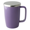 thumbnail image 1 of FORLIFE Dew Glossy Finish Brew-In-Mug with Basket Infuser & "Mirror" Stainless Lid 18 oz., Purple, 1 of 3