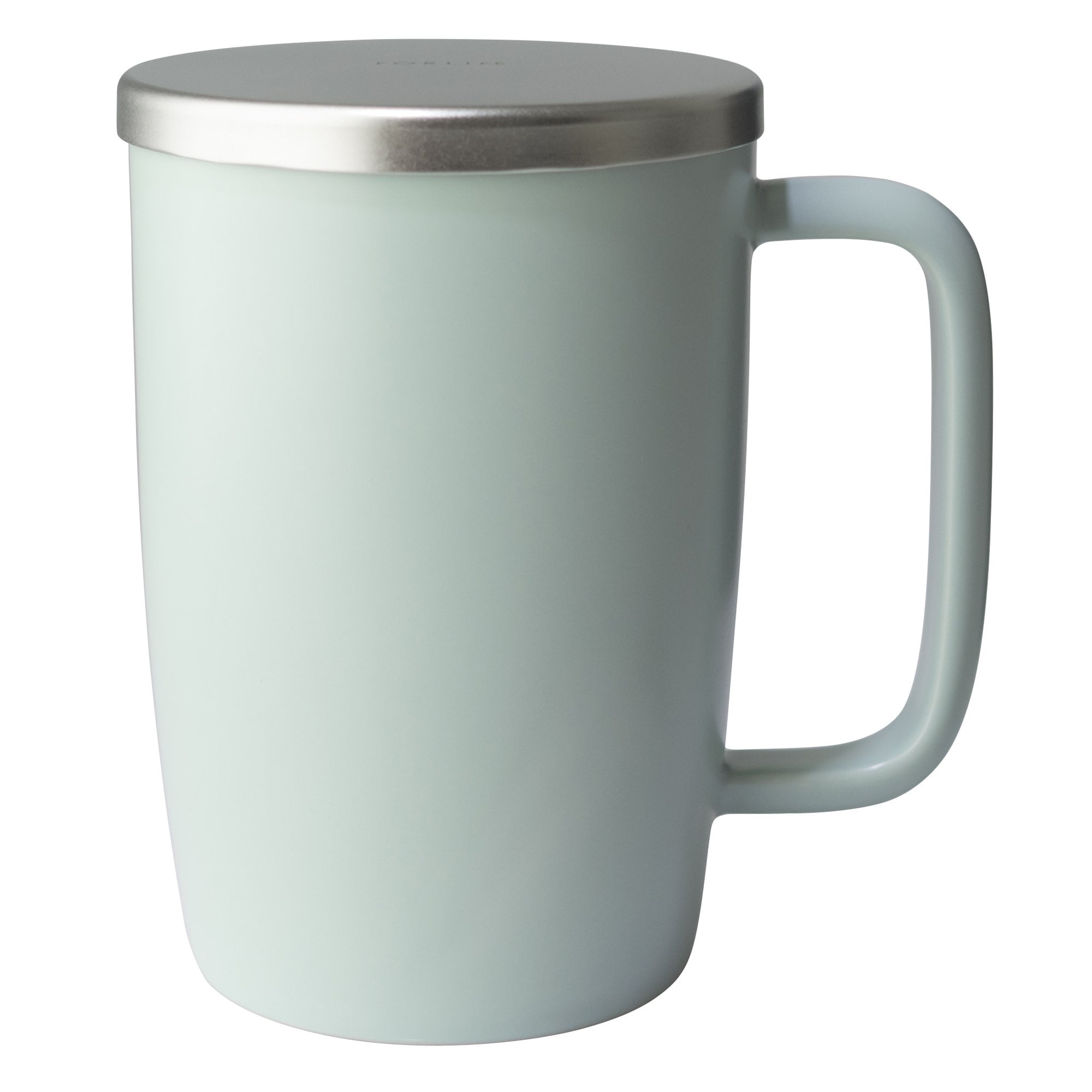 Dew Glossy Finish Brew-In-Mug With Basket Infuser & "Mirror" Lid 18oz