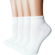 FORMEU Womens Comfort Cotton Ankle Socks 4 or 6 Pairs  Low Cut Athletic Socks Cushioned