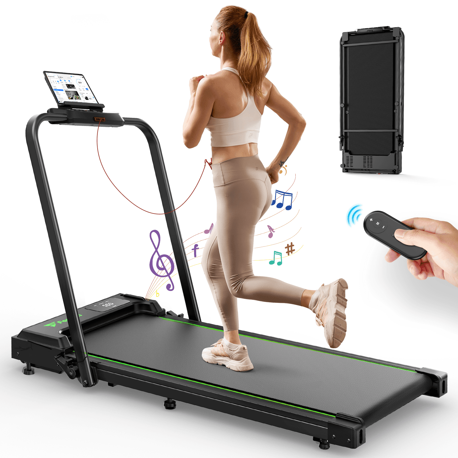 Treadmill 2 in 1 for Home/Office, Patbrela 300 Lbs