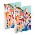 thumbnail image 1 of FORMRS 1-Subject Spiral Notebook 8" x 5" College Ruled 60 Refillable Sheet A5 Hard Cover, 2 Pack, Abstract Painting, 1 of 7