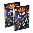 thumbnail image 1 of FORMRS 1-Subject Spiral Notebook 8" x 5" College Ruled 60 Refillable Sheet A5 Hard Cover, 2 Pack, Art Flowers, 1 of 7