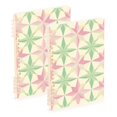 thumbnail image 1 of FORMRS 1-Subject Spiral Notebook 8" x 5" College Ruled 60 Refillable Sheet A5 Hard Cover, 2 Pack, Beige Symmetrical Stars, 1 of 7