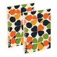 thumbnail image 1 of FORMRS 1-Subject Spiral Notebook 8" x 5" College Ruled 60 Refillable Sheet A5 Hard Cover, 2 Pack, Black Clover Pattern, 1 of 7