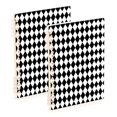 thumbnail image 1 of FORMRS 1-Subject Spiral Notebook 8" x 5" College Ruled 60 Refillable Sheet A5 Hard Cover, 2 Pack, Black and White Geometric, 1 of 7