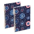 thumbnail image 1 of FORMRS 1-Subject Spiral Notebook 8" x 5" College Ruled 60 Refillable Sheet A5 Hard Cover, 2 Pack, Blue Fireworks Pattern, 1 of 7