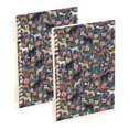 thumbnail image 1 of FORMRS 1-Subject Spiral Notebook 8" x 5" College Ruled 60 Refillable Sheet A5 Hard Cover, 2 Pack, Blue Floral Horses Pattern, 1 of 7