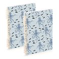 thumbnail image 1 of FORMRS 1-Subject Spiral Notebook 8" x 5" College Ruled 60 Refillable Sheet A5 Hard Cover, 2 Pack, Blue Octopus Pattern, 1 of 7