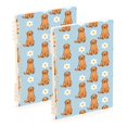 thumbnail image 1 of FORMRS 1-Subject Spiral Notebook 8" x 5" College Ruled 60 Refillable Sheet A5 Hard Cover, 2 Pack, Cartoon Floral Dog Pattern, 1 of 7