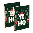 thumbnail image 1 of FORMRS 1-Subject Spiral Notebook 8" x 5" College Ruled 60 Refillable Sheet A5 Hard Cover, 2 Pack, Christmas Dog, 1 of 7