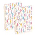 thumbnail image 1 of FORMRS 1-Subject Spiral Notebook 8" x 5" College Ruled 60 Refillable Sheet A5 Hard Cover, 2 Pack, Colorful Ice Cream Pattern, 1 of 7