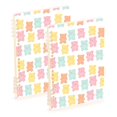 thumbnail image 1 of FORMRS 1-Subject Spiral Notebook 8" x 5" College Ruled 60 Refillable Sheet A5 Hard Cover, 2 Pack, Cute Gummy Bears Pattern, 1 of 7