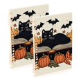thumbnail image 1 of FORMRS 1-Subject Spiral Notebook 8" x 5" College Ruled 60 Refillable Sheet A5 Hard Cover, 2 Pack, Cute Halloween Cat, 1 of 7