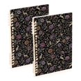 thumbnail image 1 of FORMRS 1-Subject Spiral Notebook 8" x 5" College Ruled 60 Refillable Sheet A5 Hard Cover, 2 Pack, Floral Forest Pattern, 1 of 7