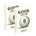 thumbnail image 1 of FORMRS 1-Subject Spiral Notebook 8" x 5" College Ruled 60 Refillable Sheet A5 Hard Cover, 2 Pack, Good Luck Billiard, 1 of 7