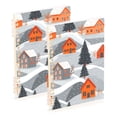 thumbnail image 1 of FORMRS 1-Subject Spiral Notebook 8" x 5" College Ruled 60 Refillable Sheet A5 Hard Cover, 2 Pack, Gray Snow Houses, 1 of 7