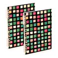 thumbnail image 1 of FORMRS 1-Subject Spiral Notebook 8" x 5" College Ruled 60 Refillable Sheet A5 Hard Cover, 2 Pack, Green Block Pattern, 1 of 7