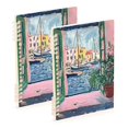 thumbnail image 1 of FORMRS 1-Subject Spiral Notebook 8" x 5" College Ruled 60 Refillable Sheet A5 Hard Cover, 2 Pack, Green Window Sea, 1 of 7