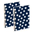 thumbnail image 1 of FORMRS 1-Subject Spiral Notebook 8" x 5" College Ruled 60 Refillable Sheet A5 Hard Cover, 2 Pack, Navy Blue Baseball Pattern, 1 of 7