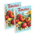 thumbnail image 1 of FORMRS 1-Subject Spiral Notebook 8" x 5" College Ruled 60 Refillable Sheet A5 Hard Cover, 2 Pack, Orange Floral Tomatoes, 1 of 7