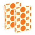 thumbnail image 1 of FORMRS 1-Subject Spiral Notebook 8" x 5" College Ruled 60 Refillable Sheet A5 Hard Cover, 2 Pack, Orange Geometric Pattern, 1 of 7