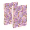 thumbnail image 1 of FORMRS 1-Subject Spiral Notebook 8" x 5" College Ruled 60 Refillable Sheet A5 Hard Cover, 2 Pack, Pastel Pink Marble Pattern, 1 of 7