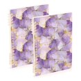 thumbnail image 1 of FORMRS 1-Subject Spiral Notebook 8" x 5" College Ruled 60 Refillable Sheet A5 Hard Cover, 2 Pack, Pastel Purple Marble Pattern, 1 of 7