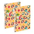 thumbnail image 1 of FORMRS 1-Subject Spiral Notebook 8" x 5" College Ruled 60 Refillable Sheet A5 Hard Cover, 2 Pack, Penguins Beach Pattern, 1 of 7
