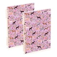 thumbnail image 1 of FORMRS 1-Subject Spiral Notebook 8" x 5" College Ruled 60 Refillable Sheet A5 Hard Cover, 2 Pack, Purple Floral Horses Pattern, 1 of 7